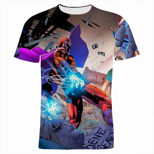 Camiseta Für Männer Sommer Marvel Magneto 3D Gedruckt Frauen Camisetas Mode Streetwear Harajuku Kinder Kleidung xuanjing unisex