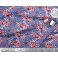 thumbnail image 3 of Soimoi Poly Georgette Fabric Leaves & Tulip Flower Decor Fabric Printed Yard 42 Inch Wide, 3 of 3