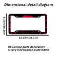 thumbnail image 2 of 1 Piece, Creative Skull License Plate Frame, Black License Plate Frame, Front And Rear License Plate, 4 Hole Generic License Plate Accessories, Us Canada License Plate, 12x6 Inch, 2 of 6