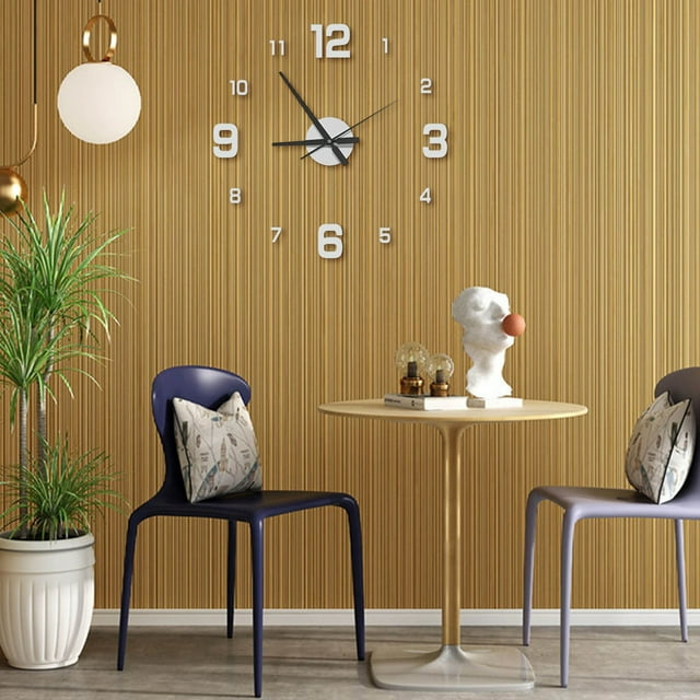 Large Wall Clock DIY Sticker, Home Decor Wall Art, Customizable Timekeeping, Modern Minimalist Design, Living Room Office Decor, Self-Adhesive Stickers, Creative Room Enhancement, Stylish Akmoler