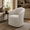 Ginger Brown, variant on Aenkyo Dining Chair with Casters, Upholstered Barrel Back Rolling Accent Chair, Ginger Brown