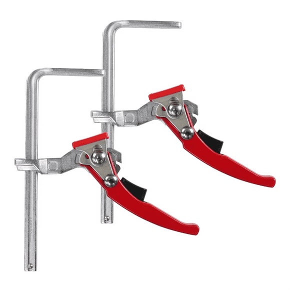2pcs Ratcheting Table Clamp, Quick Ratchet Track Saw Guide Rail Clamp for Table and Guide Rail System Woodworking Clamp