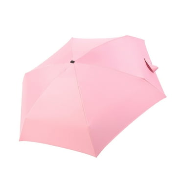 Portable Mini Pocket Parasol UV Sun Umbrella Compact Folding Travel Umbrella for Windproof, Rainproof & 99% UV Protection Parasol with Black Anti-UV Coating