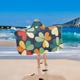 thumbnail image 2 of Yayeee Kids Hooded Towels Toddler Soft Absorbent Beach Bathing Wrap 50" x 23.5", Green Clover Pattern, 2 of 5
