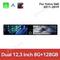 thumbnail image 2 of ZWNAV Dual 12.3 inch Screen Car Radio For Volvo S60 2011-2019 Android GPS Navigation Multimedia Video Player Stereo Receiver Head Unit, 2 of 14