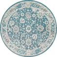 thumbnail image 1 of Unique Loom Penrose Vintage Floral Rug 6' x 6' Round Turquoise/Beige, 1 of 1