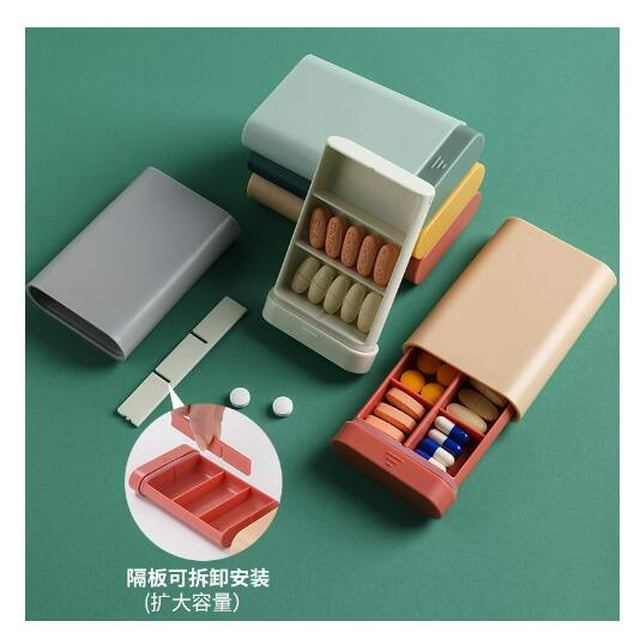 Pill Box Travel Pill Holder Compartment Pill Case Medication Organizer Box Case
