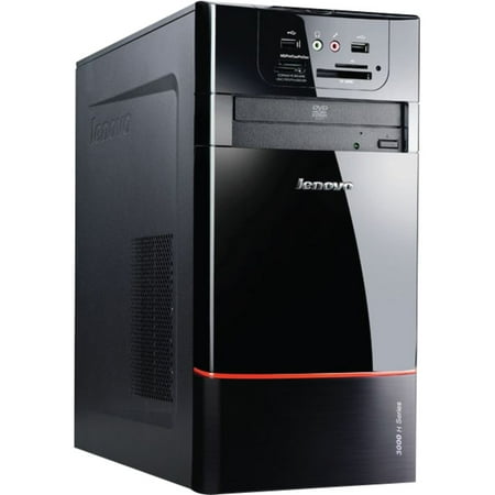 Lenovo Essential Desktop Tower Computer, Intel Core 2 Quad Q8300, 8GB RAM, 640GB HD, DVD Writer, Windows 7 Home Premium, Black, 30221OU