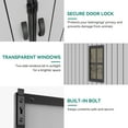 thumbnail image 6 of Uforic 8x12 FT Resin Storage Shed with Floor, Lockable Doors, 2 Vents & 2 Windows for Outdoors, Grey, 6 of 8
