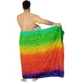 thumbnail image 4 of LA LEELA Men's Standard Beachwear Sarong Pareo Wrap One Size Colorful, Animal Skin Summer Vacation Aloha, 4 of 5