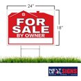 thumbnail image 5 of NEXT LEVEL SIGNS | For Sale By Owner Yard Signs | 24 W x 18 H Inches | 24" x 10" Metal Ground H-Stake | Double Sided Corrugated Plastic (Pack Of 10), 5 of 7