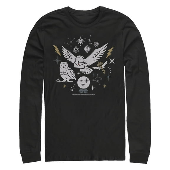 Men's Harry Potter Hedwig Winter Owl Long Sleeve Shirt