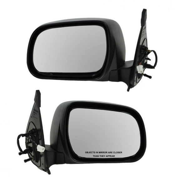 TRQ Power Matte Black Side Mirror Pair Set for 05-11 Toyota Tacoma Pickup Truck MRA04782