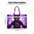 thumbnail image 2 of Saiise Five Nights At Freddy'S Print Zipper Document File Bag Pouch with Handle Waterproof Double Pocket Canvas File Storage Bag for Project Office School Foldable File Document Handbag Carrying Bag, 2 of 7