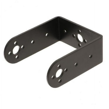 yotijar 2xStainless Steel Bracket Standard Steering Gear Bracket Long U Bracket Black