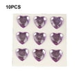 thumbnail image 4 of 10 Sheets Rhinestone Stickers Children Hand Acrylic Decals Three-dimensional Student DIY Love Heart Crafts Label Table Party Light Purple, 4 of 7