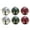 Red, Green, Gray, variant on Haute Decor Jingle Bell Ball Ornaments, 3.35-inch Diameter, 6-Pack (Silver)
