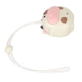 thumbnail image 3 of Mini ventilador de cuello colgante, ventilador de collar con forma de vaca de dibujos animados, recargable por USB, sin aspas, con cordón ajustable para exteriores, color beige, 3 of 12