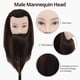 thumbnail image 2 of Cabeza de Maniquí Masculina Neverland 20 cm con Cabello y Barba Marrón, 2 of 9