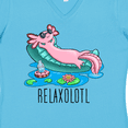 thumbnail image 4 of Inktastic Relaxolotl- Cute Axolotl on Summer Vacation Women's V-Neck T-Shirt, 4 of 5