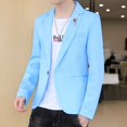 thumbnail image 5 of Abrigos Chaqueta para Hombre Rosa Blanco Hombre Trajes y Blazers Fiesta Original Novedad en Sencillo Botonadura Ropa de Hombre Verano Casual 2024, 5 of 5
