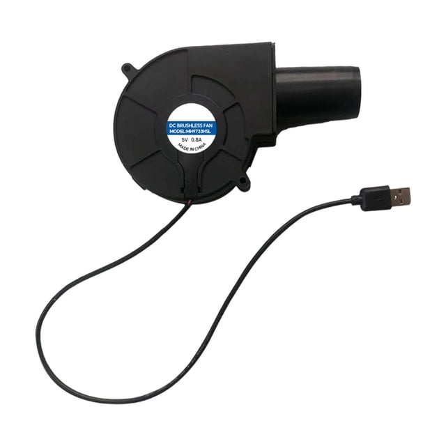 Soplador de aire para barbacoa al aire libre, soplador USB, soplador de viento, parrilla, soplador de fuego para barbacoa, liviano y portátil con carc