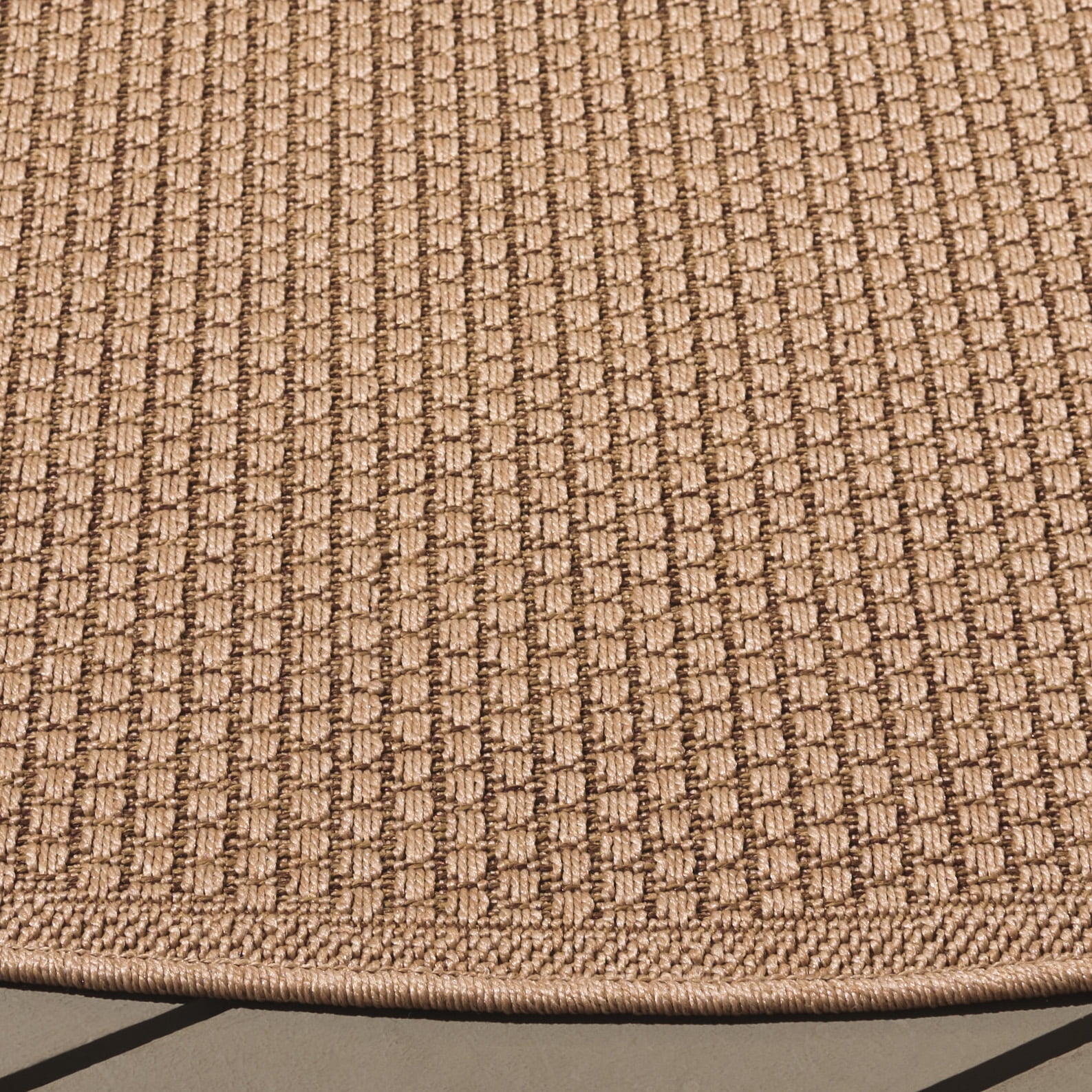 SAFAVIEH Atrium Sisal Langston Solid Indoor/Outdoor Area Rug, Beige, 6'7" x 6'7" Round