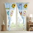 thumbnail image 4 of Butterflies Blackout&nbsp;Curtains Rustic Animals Rainbow Butterfly Curtains&nbsp;&&nbsp;Drapes,Flower Sunflower Window&nbsp;Treatments,Sky Blue Plaid Decor Striped Patchwork Window&nbsp;Curtains, 4 of 6