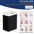 thumbnail image 2 of 13 Gallon Trash Can Kitchen Trash Can with Lid High Capacity Garbage Can Stainless Steel Trash Can Automatic Trash Can Motion Sensor Trash Bin for Kitchen Bedroom Office, Black, 2 of 7