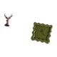 thumbnail image 5 of Elegante Figura De Cabeza De Ciervo De Resina Y Reloj De Pared Cuadrado, Combinación De Estatua De Animal única Y Reloj Colgante Silencioso Para Decoración Del Hogar, Baño Y Cocina., 5 of 8