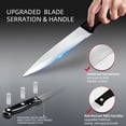 thumbnail image 6 of MYVIT Sharp Steak Knives Bulk Set of 24,Serrated Steak Knife Triple Riveted Handle Stainless Steel Kitchen Knife Cutlery Set Dishwasher Safe,4.5-inch, 6 of 9