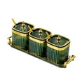 thumbnail image 1 of simhoa Divided Dried Fruit Plates Nuts Storage Tray Multipurpose for Cafe Shop Home Green 3 Grids, 1 of 8