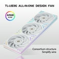 thumbnail image 5 of Thermalright TL-UB36W 360mm Single-Frame ARGB PC Case Fan, 2150 RPM PWM, High Airflow 69×3 CFM, White, 5 of 8