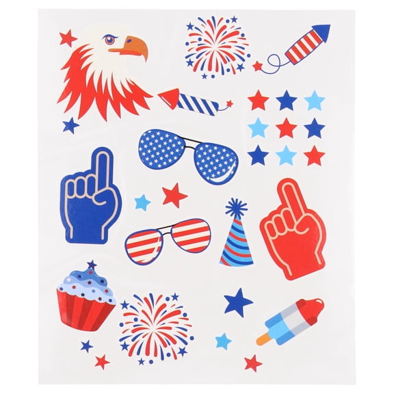 Temporary Tattoos, Red/White/Blue, 48 Pieces, Patriotic by Way To Celebrate