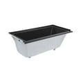 thumbnail image 3 of Voltaire 60" x 30" Left-Hand Drain Alcove Bathtub in Matte Black, 3 of 12