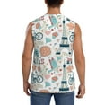 thumbnail image 4 of Haiem Men's Eiffel Tower Print Tank Tops Summer Sleeveless Cut Off Workout T-Shirts Fitness Vest Athletic Undershirts-Small, 4 of 8