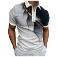 thumbnail image 5 of BOBOGOJP Polo pour Homme Décontracté à Manches Courtes, Col à Carreaux, Polo avec Poches (Rouge,P), 5 of 5