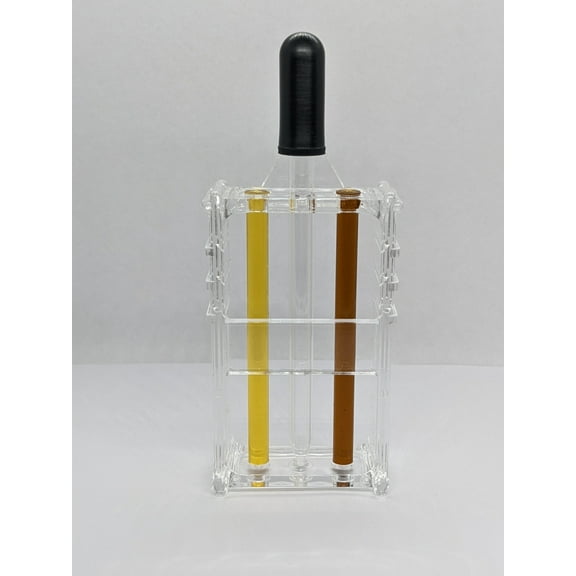 Fryer Oil Visual Test Kit with Dropper & Two Tubes (14-17 & 25 TPM) for Monitoring Shortening Quality