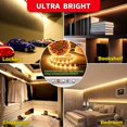 thumbnail image 4 of Led Strip Lights 16.4 Feet Dimmable Warm White Led Light Strip Flexible Led Rope Lights 12v Under Cabinet Lighting Kits with UL Power Supply, Adhesive Clips, Dimmer Switch and Connectors 1, 4 of 27