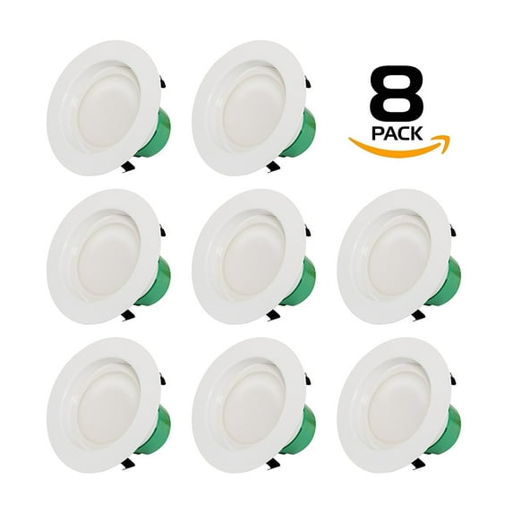 Westgate 19W 6 Inch LED Retrofit Downlight with Integrated Smooth Trim, Dimmable LED Recessed Light Fixture, Damp Location Rated, 120V Energy Star 5 Year Warranty (2700K Warm White, 8 Pack)
