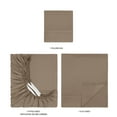 thumbnail image 6 of Mainstays Super Soft Brushed Microfiber Bed Sheet Set, Brown Bag Embossed Stripe, Twin-XL, 3 Piece, 6 of 13