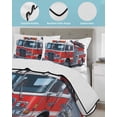 thumbnail image 4 of Quilts Twin Size, Fire Trucks Soft Comforter Bedding Set for Bed, Modern Cartoons Vehicles Lightweight Quilted Bedspread with Pillow Cover(2 Pieces) for All Season, 68x86 Inch, 4 of 6