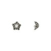 Bead cap, TierraCast?, antique silver-plated pewter (tin-based alloy), 7.5x4mm beaded star, fits 7-9mm bead. Sold per pkg of 2.3PK