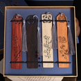 thumbnail image 1 of 4 piece carving wooden bookmark Classic handmade bookmarks, 1 of 3