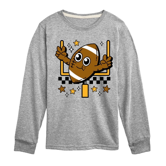 Instant Message - Football And Goalpost - Toddler & Youth Long Sleeve Graphic T-Shirt
