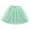 Green, variant on hoksml Girls' Dance Ballet Skorts Solid Color Mesh Checkered Puff Skirt Casual Pleated Flowing Skirt for 3-14 Years Kids