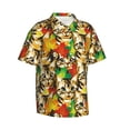 thumbnail image 2 of Daiia Kittens With Maple Leaves Hawaiian Shirt for Men Gentle Cotton Regular Short Sleeve Casual-Small, 2 of 9