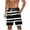 Black, variant on ZCFZJW Men's Hawaiian Beach Shorts Big and Tall Regular Fit Elastic Waist Drawstring Swim Trunks Lightweight Summer Casual Striped Print Shorts with Pocket Black XXL