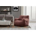 thumbnail image 2 of Soft Fabric Bean Bag Chair with Tufted Design, Giant Lazy Sofa with Armrests and Back, Comfy Chair Stuffed High-Density Foam, Bean Paste Red, 2 of 9