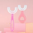 thumbnail image 3 of FaLX Children Toothbrush 360 Degree Teeth Clean Soft Fur Food Grade Material Baby U Shape Toothbrush for Home, 3 of 8